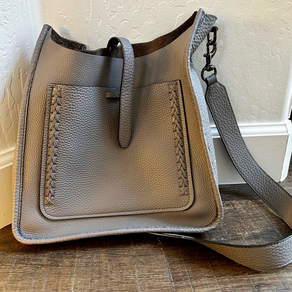 Rebecca Minkoff Taupe Pebbled Leather Shoulder Bag